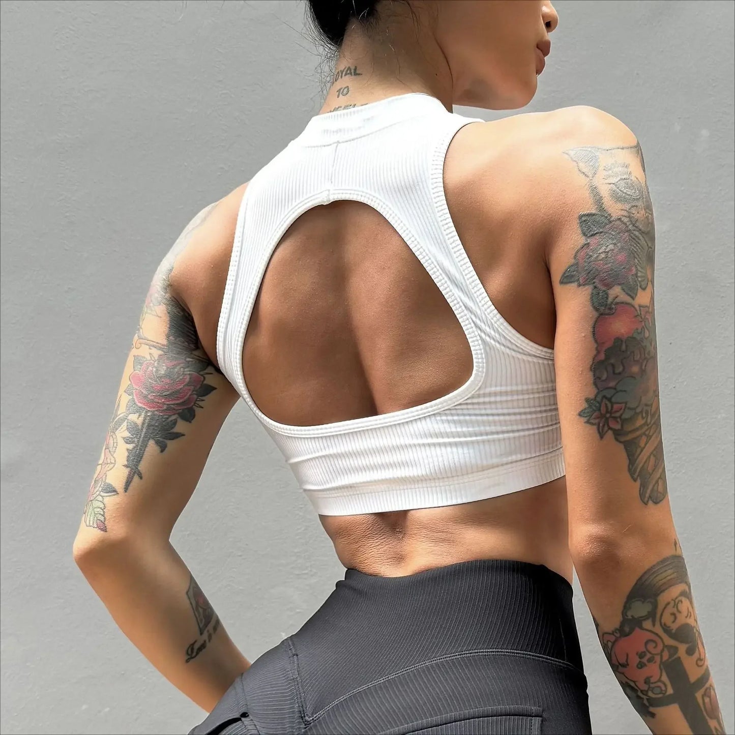 Wolf Head Fitness Yoga Bra Underwear Women's Sports Running Shock-proof Quick-drying Vest Sexy Backless