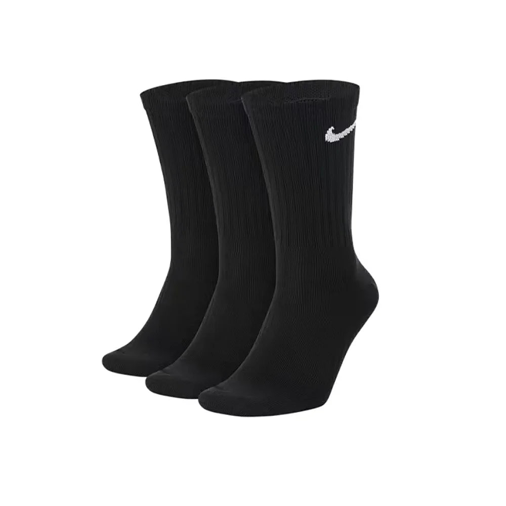 Nike Unisex 3-Pair Pack: Comfortable and Breathable Short, Mid-Calf, Training Socks, and High-Calf Athletic Socks SX7677-100