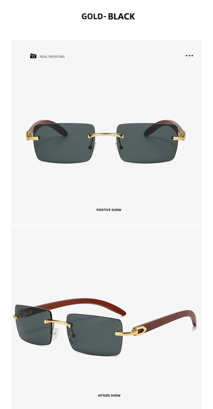Frameless Fashion Sunglasses for Unisex Vacation Casual Driving Sun Shades Classic Outdoor Vacation Riding Sun Glasses