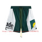 Latest Style RHUDE Men's  Casual Shorts Hip Hop Elastic Waist Drawstring Zip Pocket Summer Street Leisure Beach Shorts