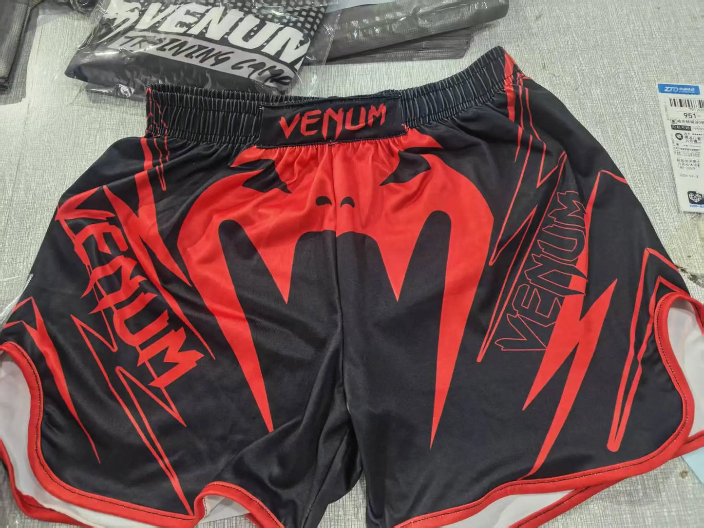 Free fighting and Boxing MuayThai Shirt shorts set Venom UFC Sets Quick-Drying Breathable Polyester Training T-Shirt Shorts set