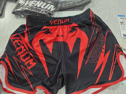 Free fighting and Boxing MuayThai Shirt shorts set Venom UFC Sets Quick-Drying Breathable Polyester Training T-Shirt Shorts set