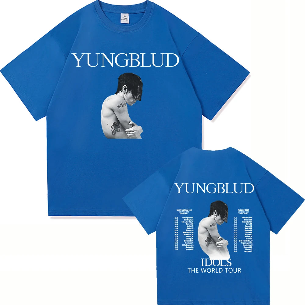 Yungblud Idols World Tour T Shirt New Fashion Men/Women Hip Hop Aesthetic Wings T-shirt High Quality Cool Cotton Tees Shirts