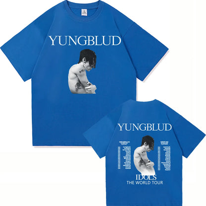 Yungblud Idols World Tour T Shirt New Fashion Men/Women Hip Hop Aesthetic Wings T-shirt High Quality Cool Cotton Tees Shirts