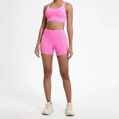 Hearuisavy Women's Sports Shorts Summer Running Fitness Shorts Gym High Waisted Yoga Pands Breathable Quick Dry Workout Leggings