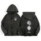 Darc Wolves Sport Zip Up Hoodies for Unisex Cotton Print Gothic Harajuku Jacket Hooded Sweatshirts Casual Manga Pullover